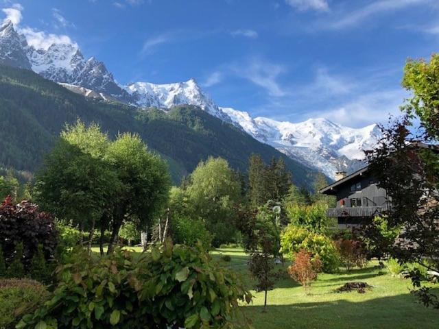 Studio Au Calme Avec Jardin Et Vue Mont-Blanc Шамони Экстерьер фото
